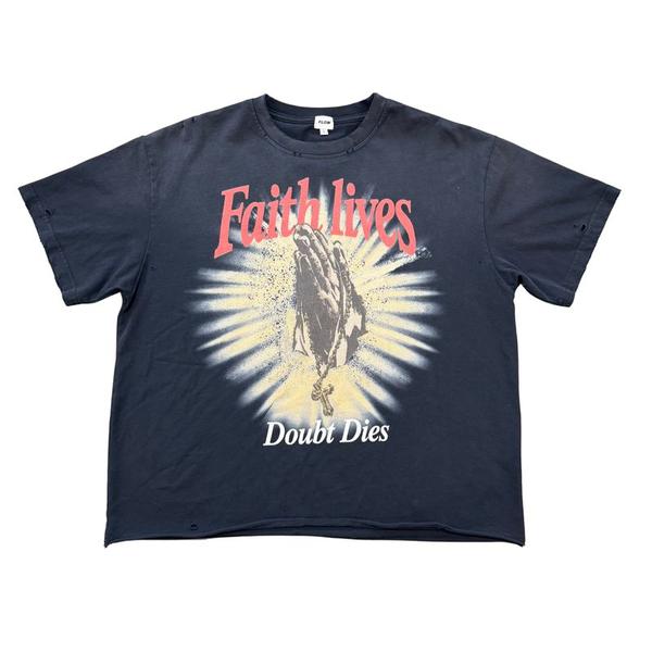 "FAITH LIVES" Distressed Tee
